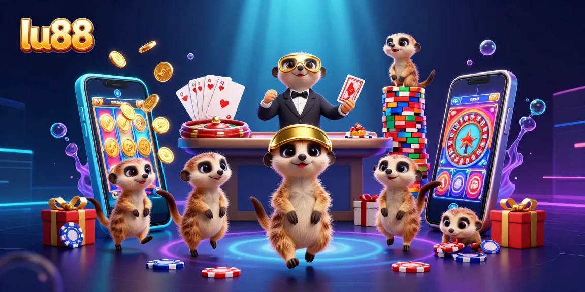 Experience thrilling gameplay at lu88, where meerkats run a vibrant casino filled with slots and excitement!