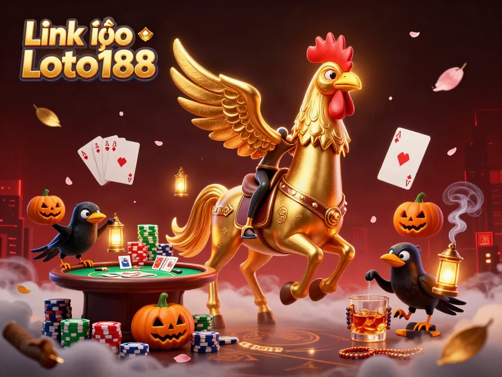 Experience thrilling gameplay with Link vào Loto188, featuring lively casino characters in a rich, captivating scene.