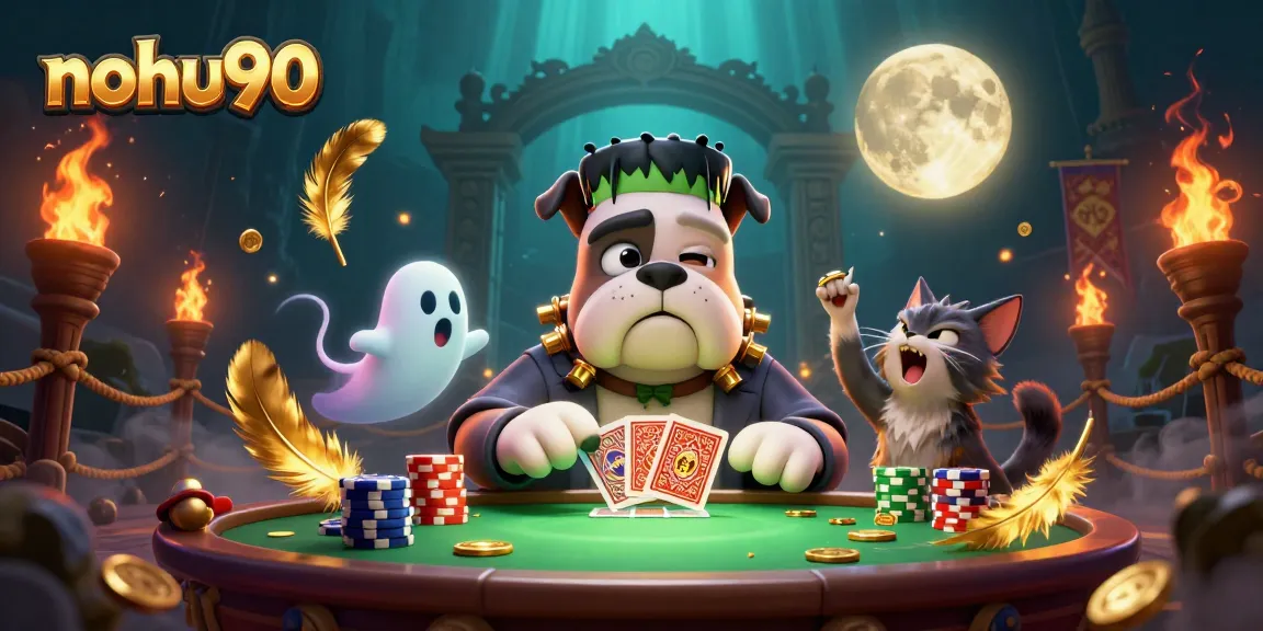 Win at nohu90 with an exciting 3D casino scene featuring unique characters and dynamic gaming elements.