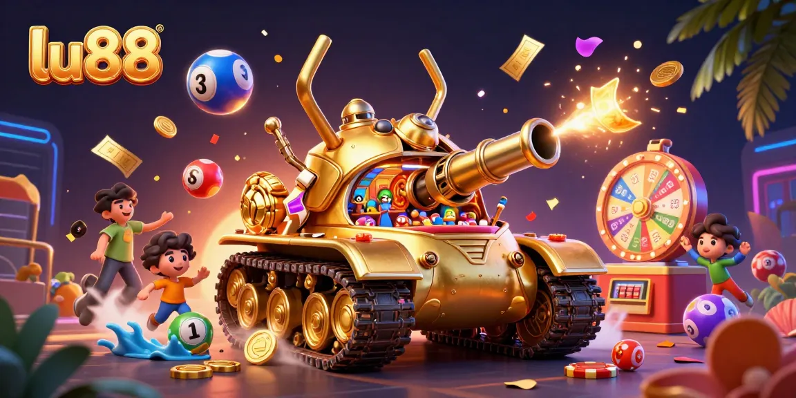 Engage with the exciting world of lu88 through a dynamic casino scene featuring a golden beetle tank.