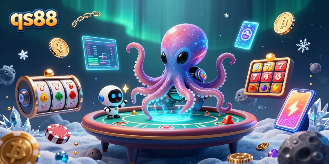 Engage with the exciting qs88 casino features through a vibrant alien scene, showcasing thrilling slot gameplay.