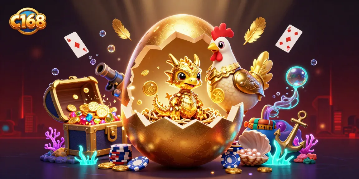 c168 players enjoy legendary visuals with a golden baby dragon guarding poker chips and treasures