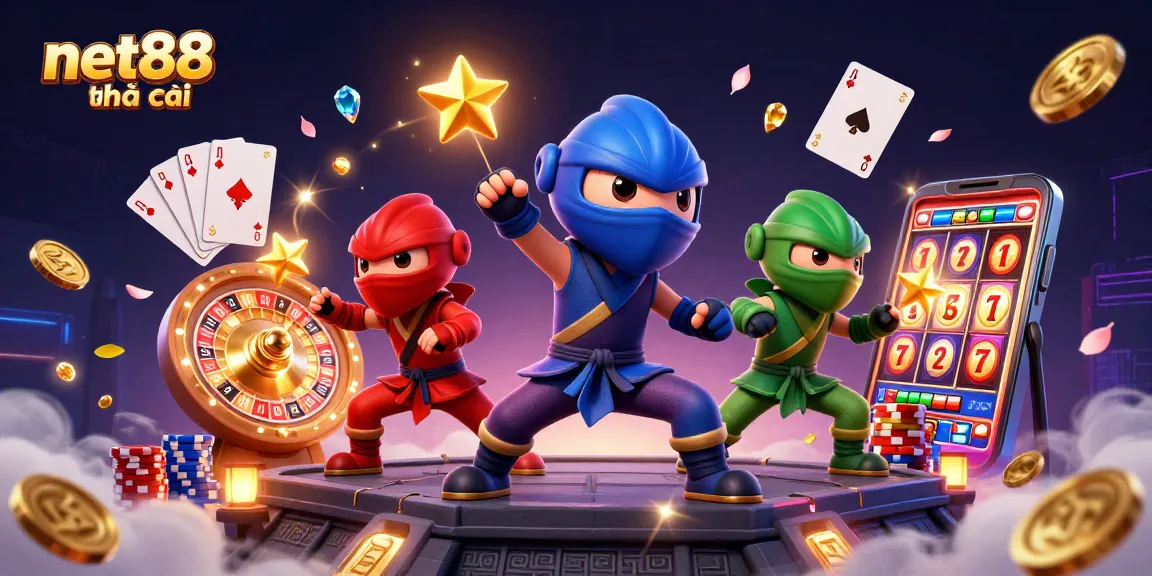 Join the fun with net88 nhà cái as playful chameleons celebrate with dazzling casino riches.