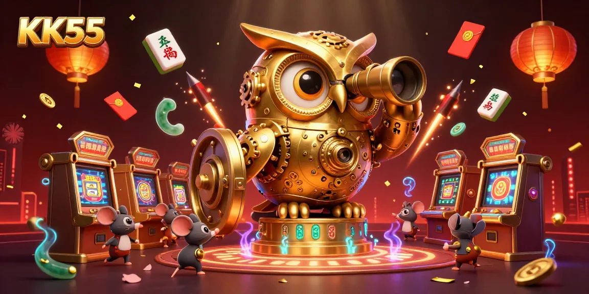 Experience thrilling gameplay at KK55 with a vibrant 3D casino scene filled with enchanting elements.