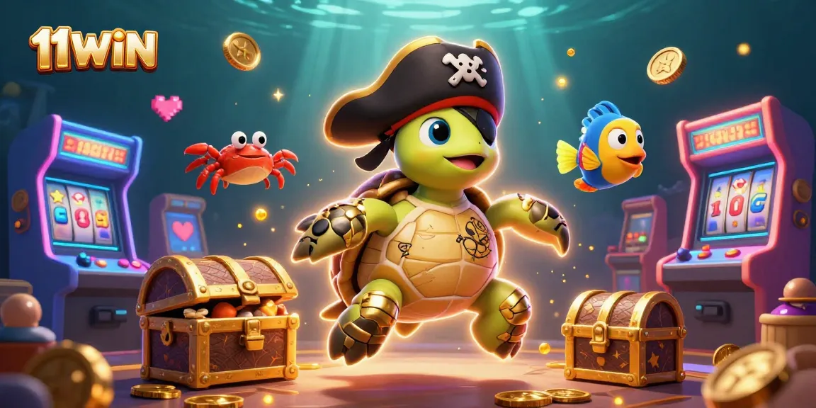 Join the action at 11WIN with a colorful 3D casino adventure featuring a spirited pirate turtle!