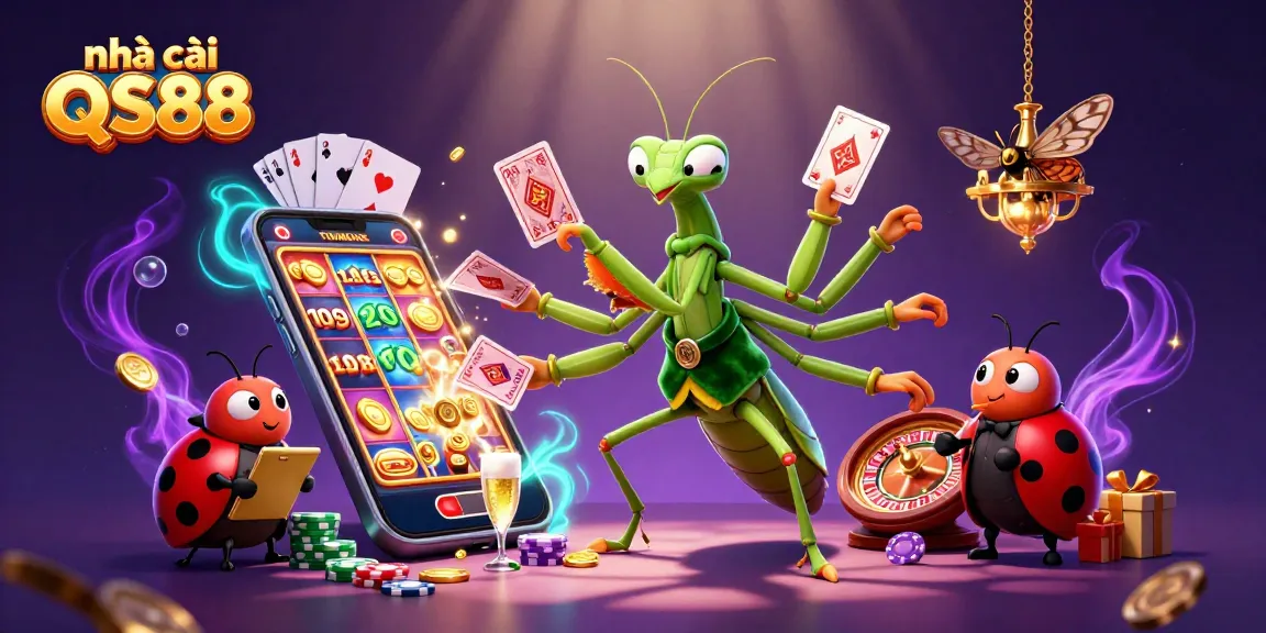 Engage in thrilling gameplay at nhà cái QS88 with vibrant characters and exciting casino elements.